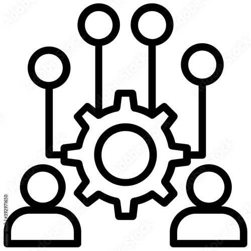 
A hierarchical structure of a company
