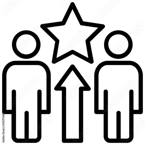
A hierarchical structure of a company
