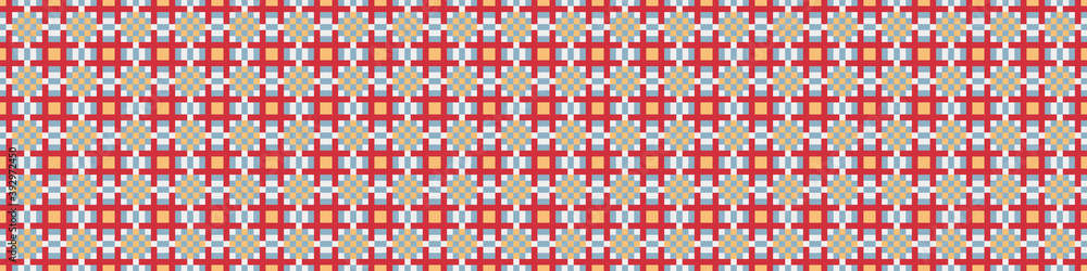 Fototapeta premium Abstract Cross Pattern Dots Logo generative computational art illustration