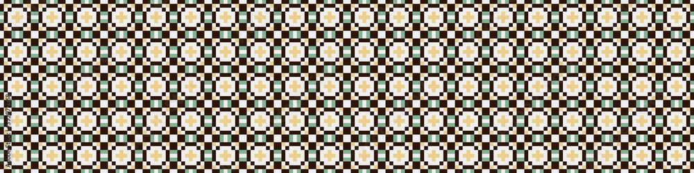 Fototapeta premium Abstract Cross Pattern Dots Logo generative computational art illustration