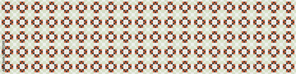 Fototapeta premium Abstract Cross Pattern Dots Logo generative computational art illustration