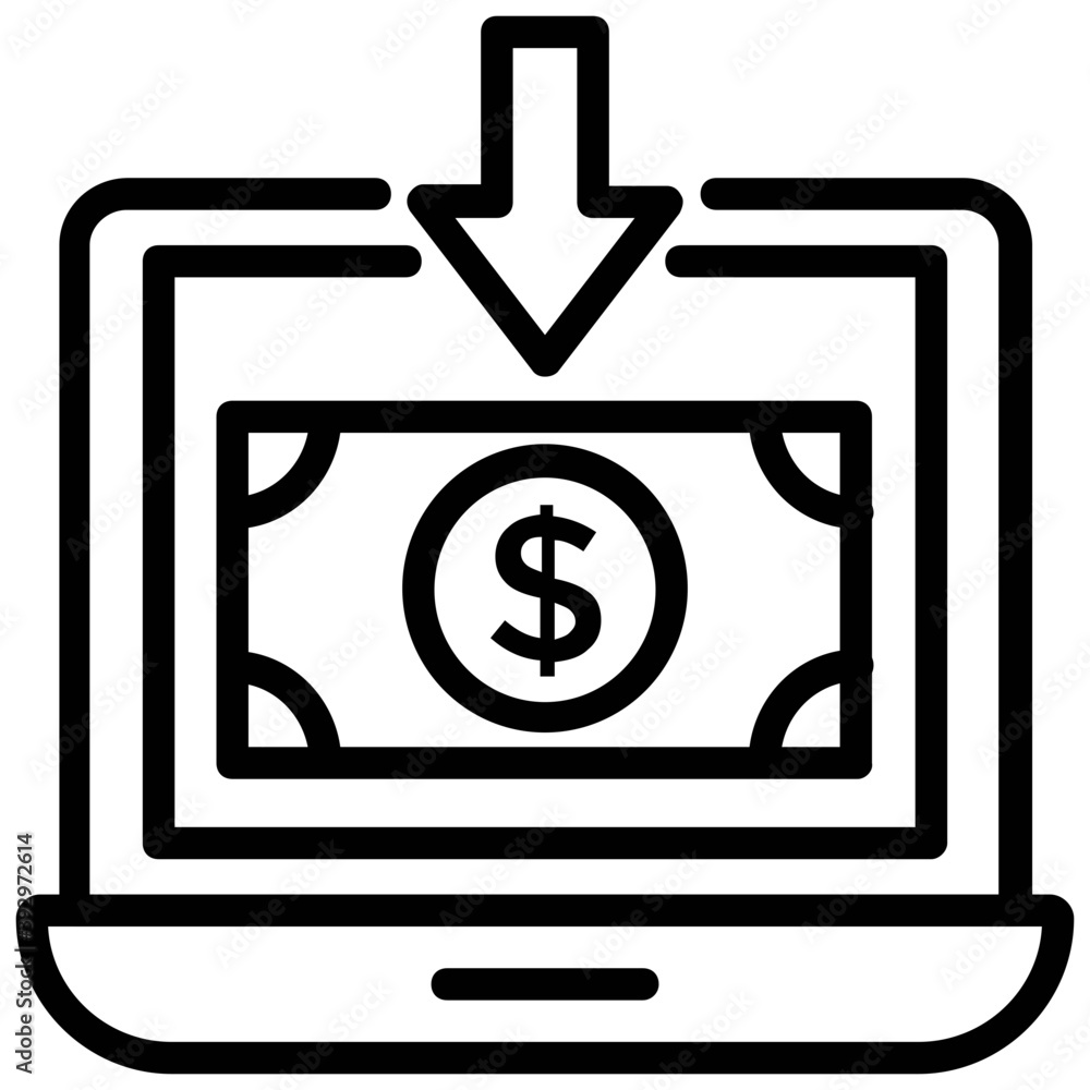 Line vector icon design of online funding
Line vector icon design of online funding