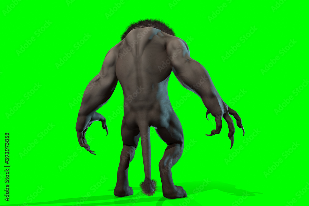 Fantasy character Humanoid Lion in epic pose - 3D render Fantasy character Humanoid Lion in epic pose - 3D render