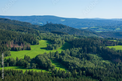 View on valley under Kasperk castle, Kasperske mountains, Sumava national park, Czech republic © Kristyna_Mladkova