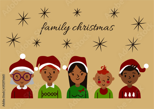 Familia en navidad