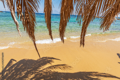 Beautiful Tigania beach on Greece. photo