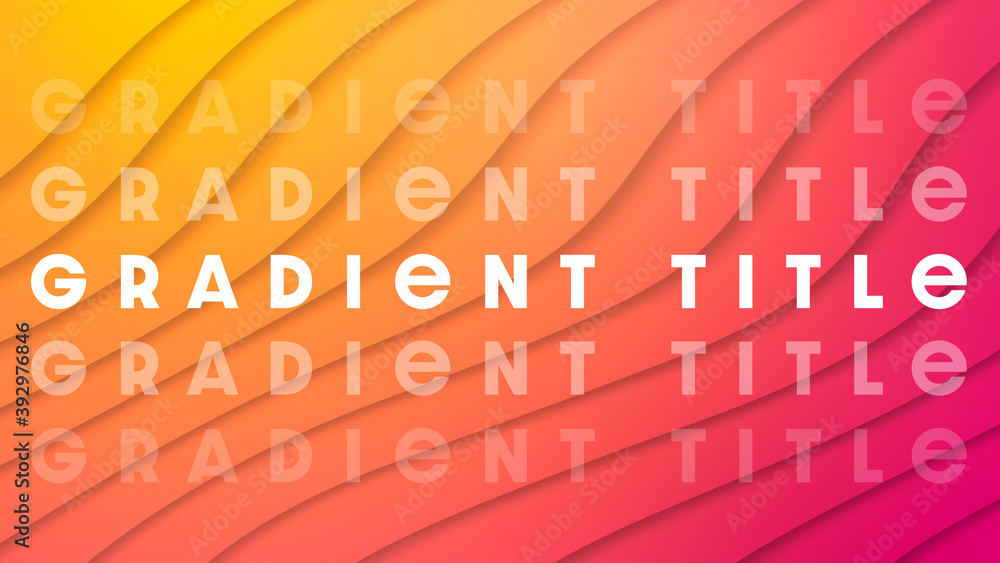 Waving Gradient Title Stock Template | Adobe Stock