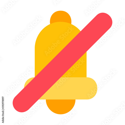 Notification Off icon vector illustration in flat style for any projects