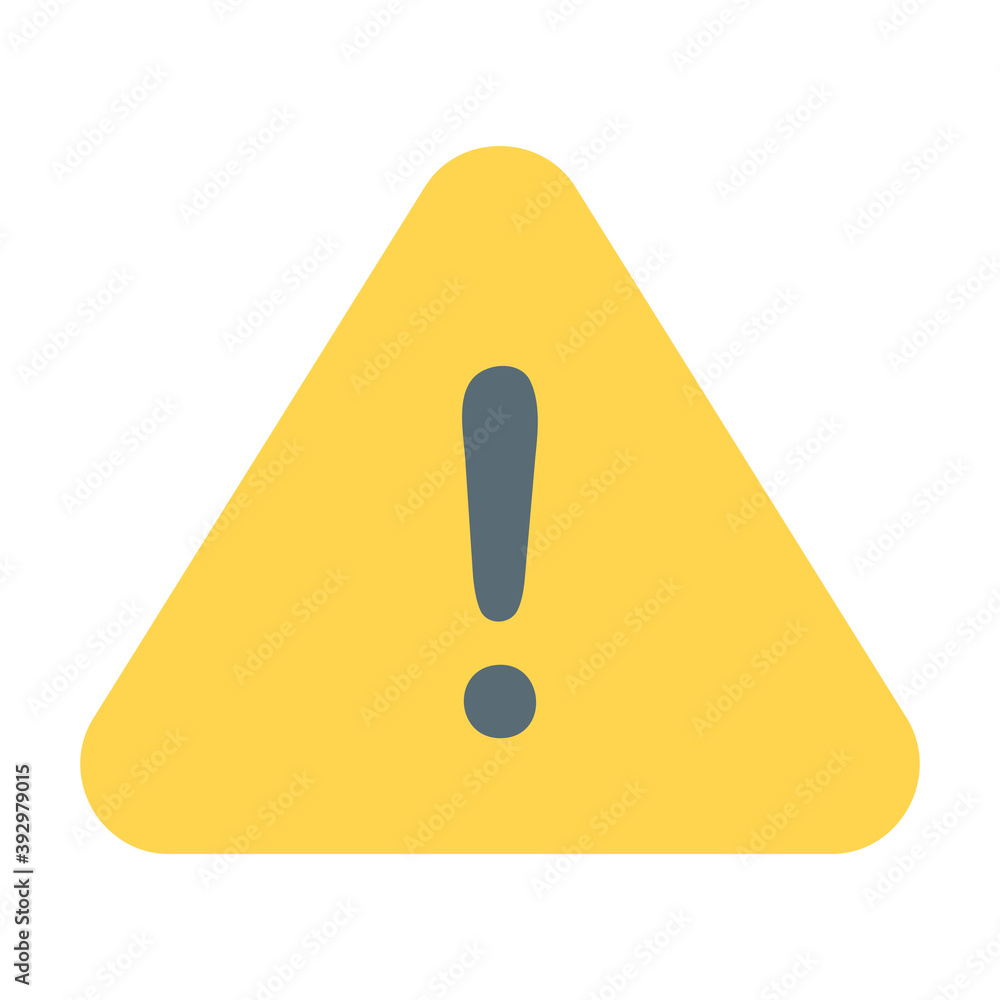 Warning icon vector illustration in flat style for any projects Warning icon vector illustration in flat style for any projects