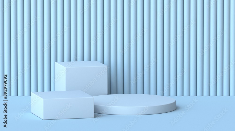 Mock up cubes and cylinder podiums for product presentation 3D Mock up cubes and cylinder podiums for product presentation 3D