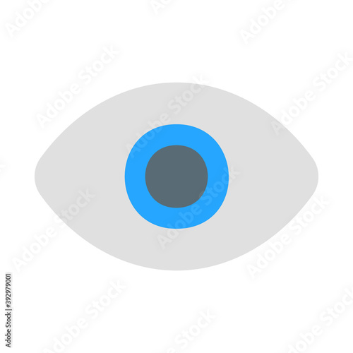 Visibility icon vector illustration in flat style for any projects