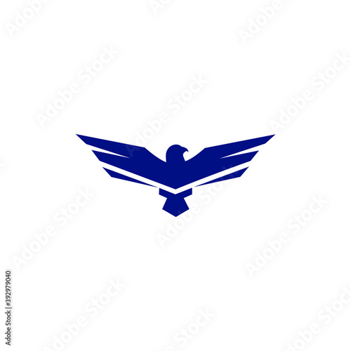 logo falcon icon templet focus integriti loyal vector