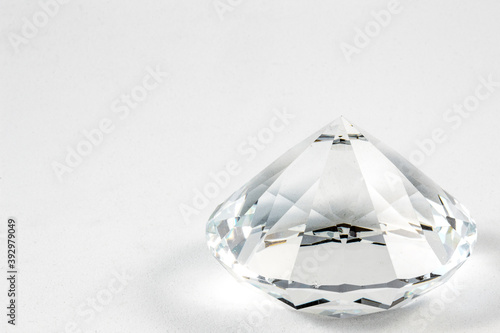 Close up of fake glass diamond
