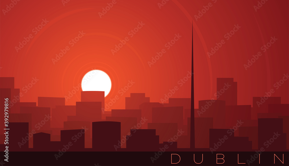 Dublin Low Sun Skyline Scene