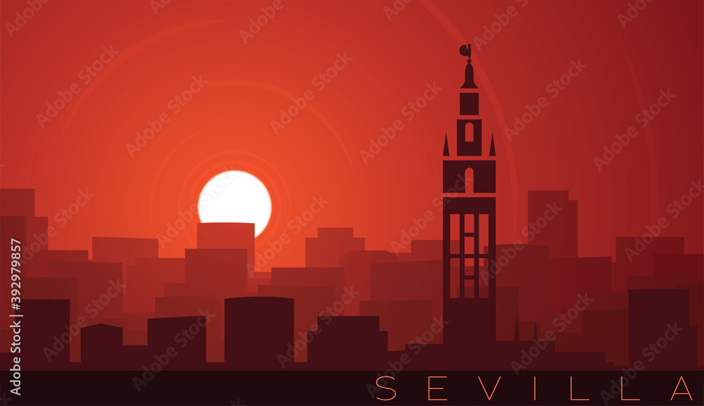 Seville Low Sun Skyline Scene