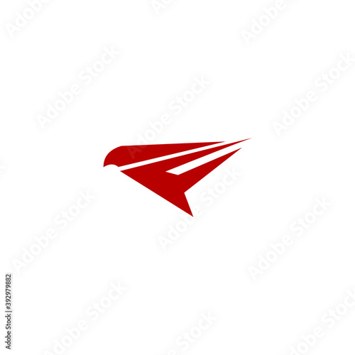 logo falcon icon templet focus integriti loyal vector
