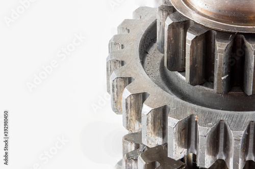 Close up stacked transmission gears