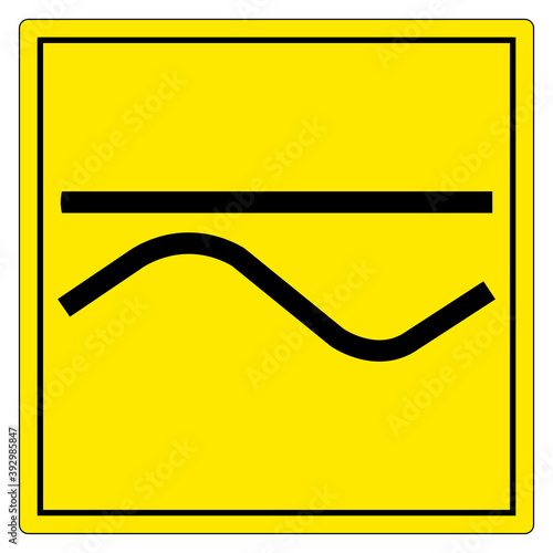 Both Direct And Alternating Current Symbol Sign Isolate On White Background,Vector Illustration EPS.10