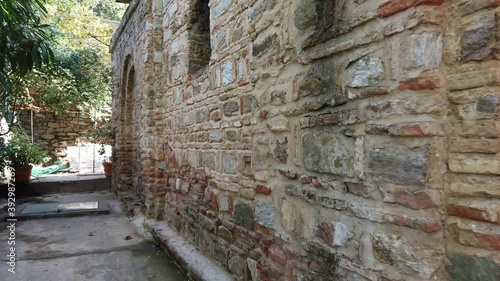 House of Virgin Mary. The House of the Virgin Mary is a Catholic shrine located on Mt. Koressos in the vicinity of Ephesus, 7 kilometres from Selçuk in Turkey.  photo