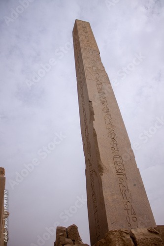Hieroglyphics and inscriptions of obelisk in Egypt