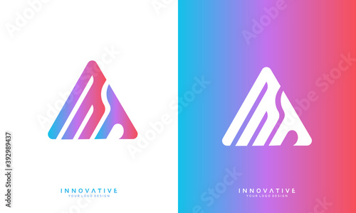 Letter MT logo design, symbol vector illustration design template