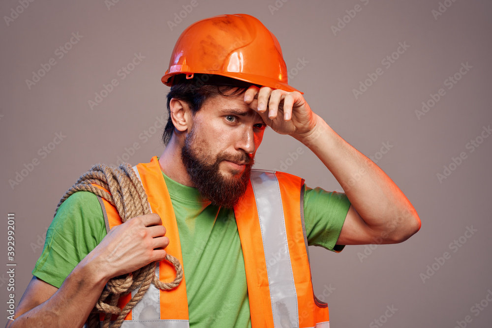 man in orange helmet work engineer professional tools man in orange helmet work engineer professional tools