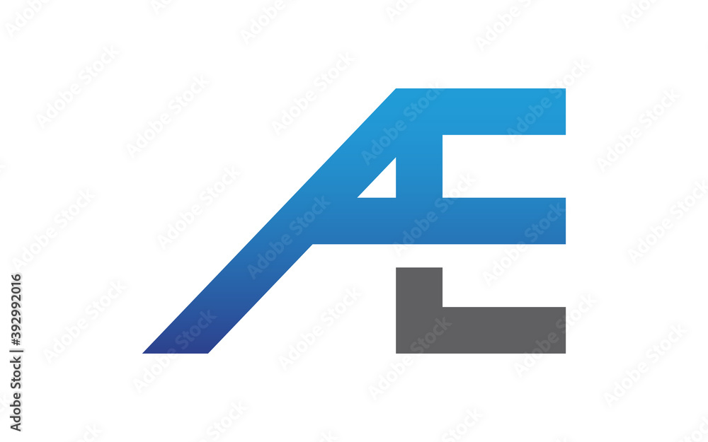 Fototapeta premium Illustration vector graphic of the letters A and E for the logo design