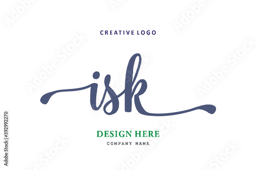 ISK lettering logo is simple, easy to understand and authoritative