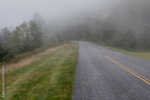 Foggy and Dangerous Driving Conditions on the Blue Rudge Parkway photo