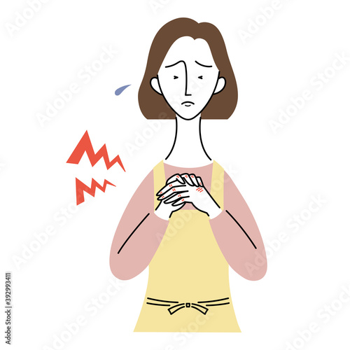 手荒れに苦しむ主婦