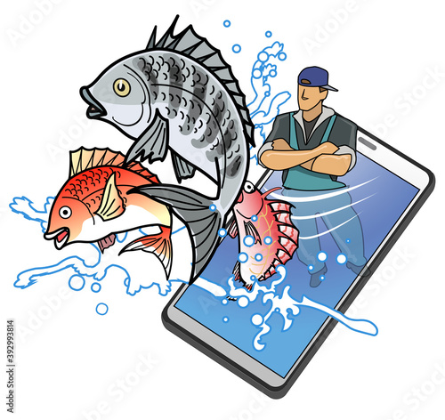 スマートフォンを利用した海鮮の直販
