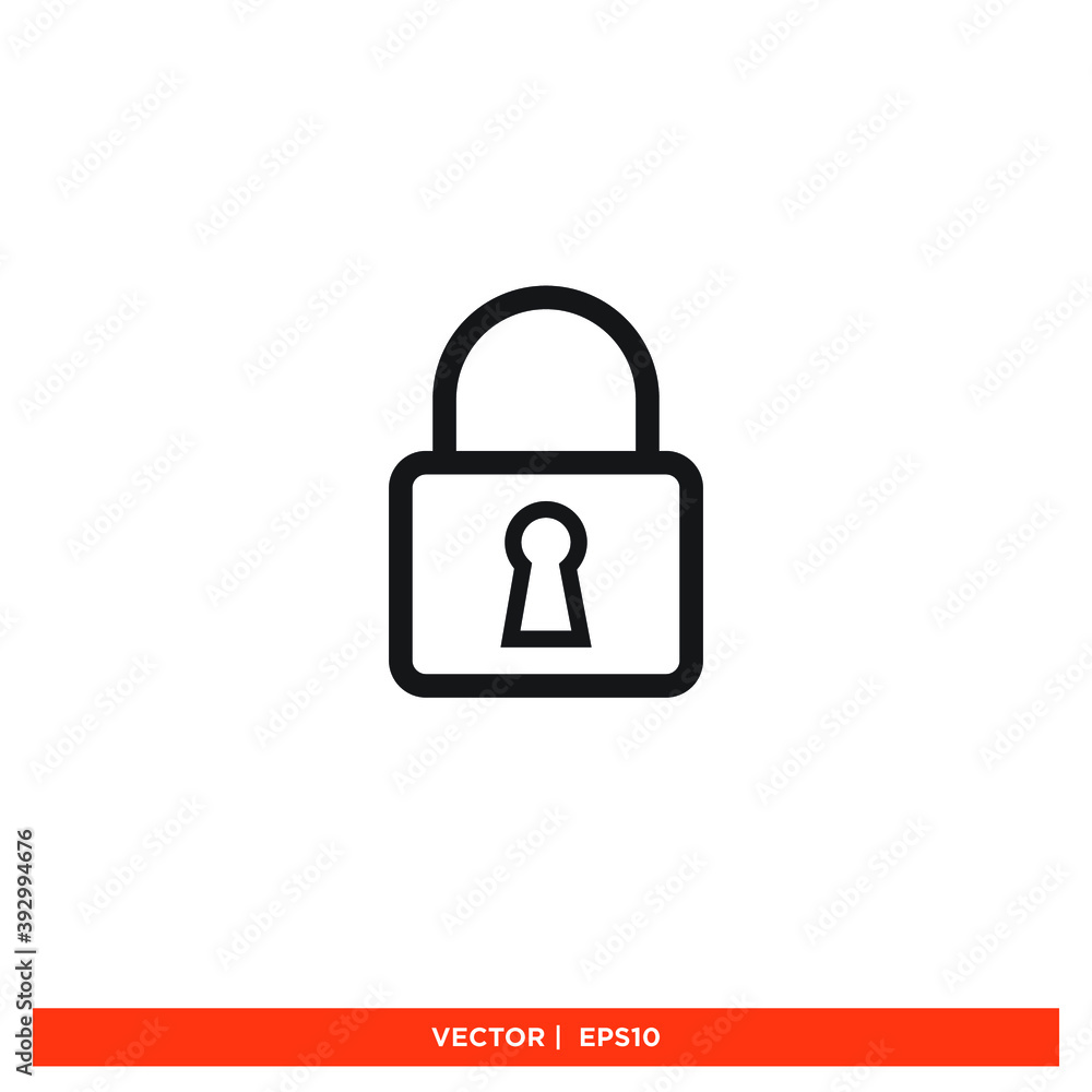 Icon vector graphic of padlock, lock, good for template web app etc Icon vector graphic of padlock, lock, good for template web app etc