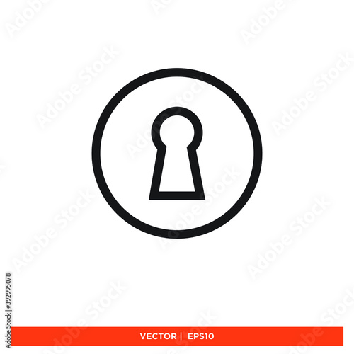 Icon vector graphic of key hole  good for template