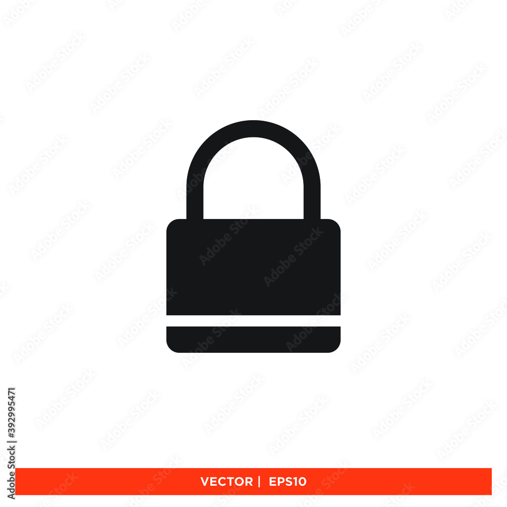 Icon vector graphic of padlock, lock, good for template web app etc Icon vector graphic of padlock, lock, good for template web app etc