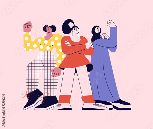 Girl power and feminism concept