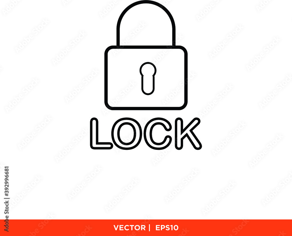 Icon vector graphic of padlock, lock, good for template web app etc Icon vector graphic of padlock, lock, good for template web app etc