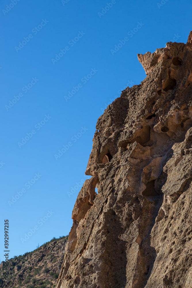Eroded Sandstone Rocks at Frijoles Canyon Eroded Sandstone Rocks at Frijoles Canyon