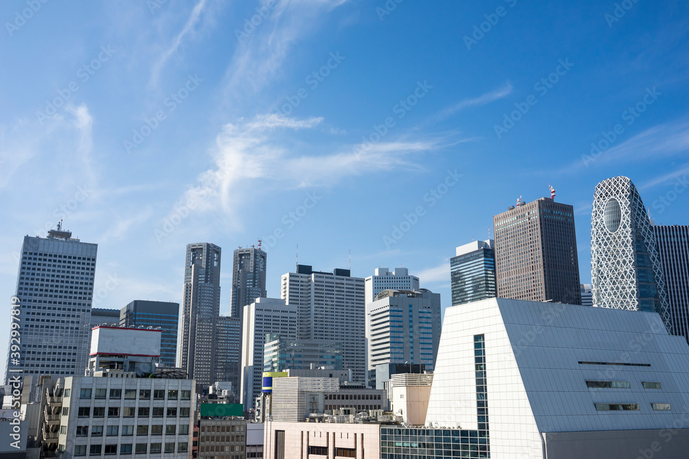 東京新宿の高層ビルの風景
