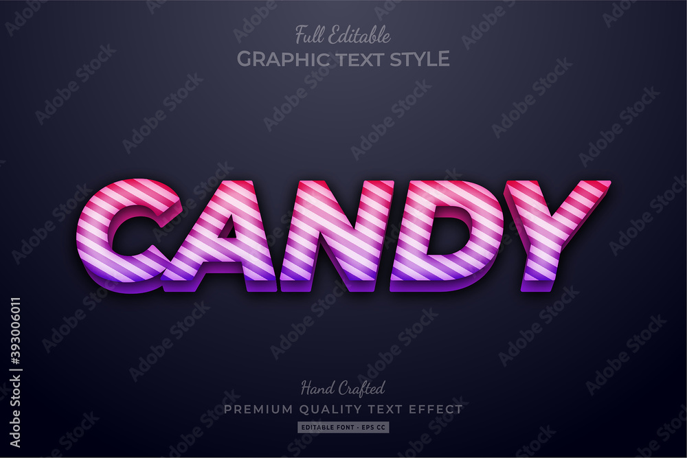 Candy Gradient Strip Editable Text Effect