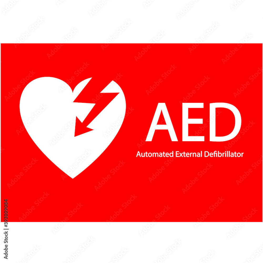 AED,automated external defibrillator / aed sign with heart and electricity symbol flat vector icon
AED,automated external defibrillator / aed sign with heart and electricity symbol flat vector icon