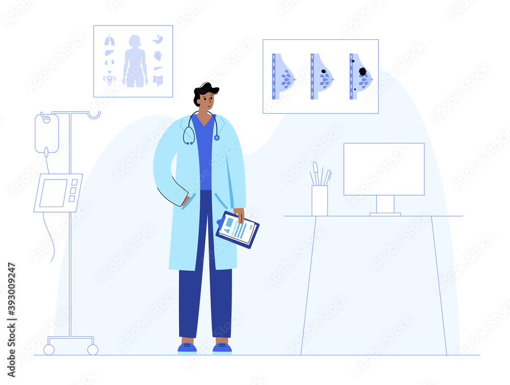 Fototapeta premium Breast disease concept