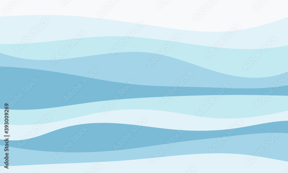 Fototapeta premium Abstract blue and white wave flowing