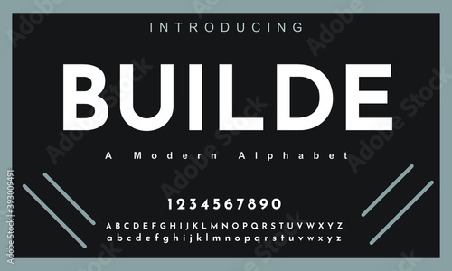 Builde font. Elegant alphabet letters font and number. Classic Copper Lettering Minimal Fashion Designs. Typography fonts regular uppercase and lowercase. vector illustration