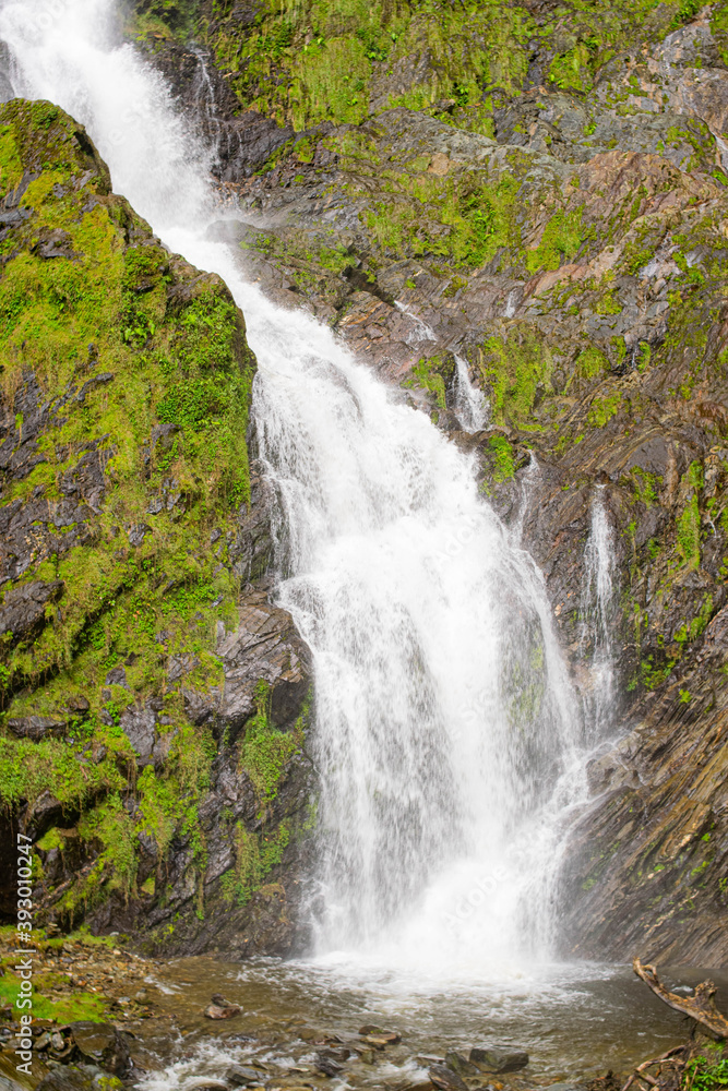 waterfall in the mountains waterfall in the mountains