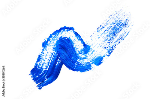 Abstract blue wave brush stroke isolated on white background © vadim yerofeyev