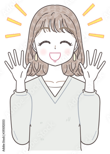 若い かわいい 女性 ガーリー