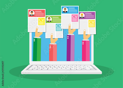 Find the right person for the job concept with business, businessman