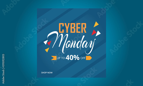 Big Discount Offer poster for Cyber Monday Weekend Activities.