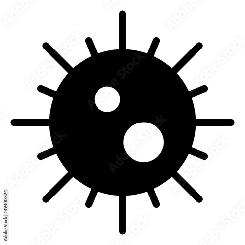 Glyph Bacteria Vector 
