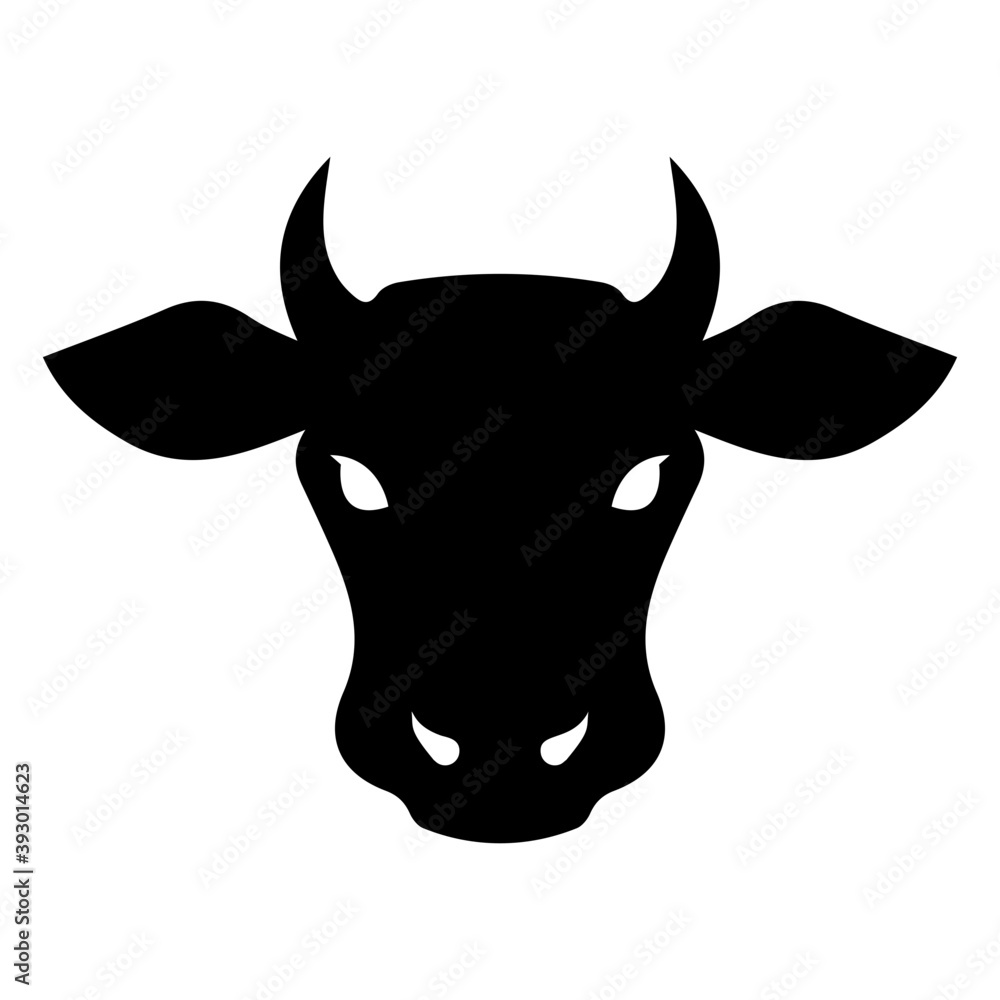 Cow Head Vector 